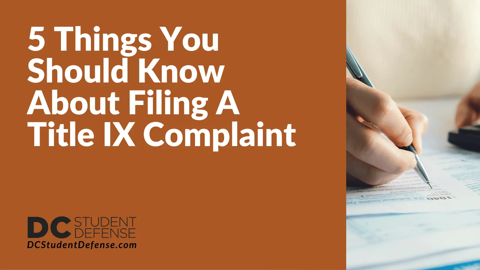 5 Things You Should Know About Filing A Title IX Complaint - D.C. Student Defense