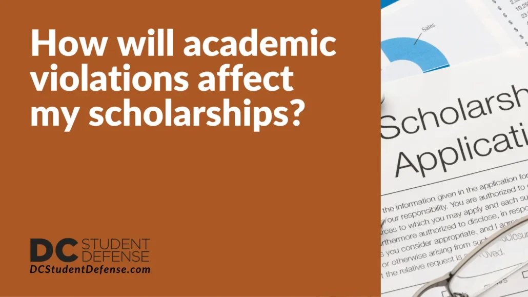 How will academic violations affect my scholarships